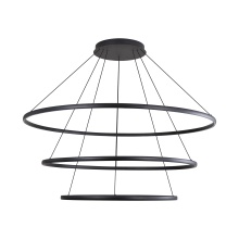 Golden 5460-71-59-47 SNB - Golden Lighting Veritas Integrated LED 71in 3-tier Chandelier in Sand Black